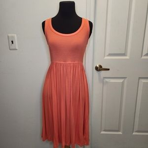 J Crew Womens Small Peach Ruched Empire Waist Sleeveless Mini Dress